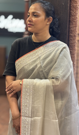 TISSUE ORGANZA SAREE 23062628