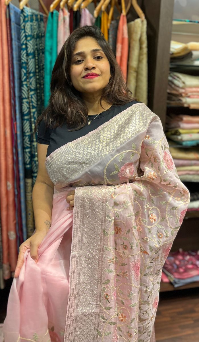 PURE ORGANZA SAREE 2208228